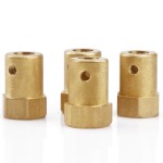 Brass Connector 6mm Hex Coupling with Screws Flexible shaft coupler for Motor/Robot /small intelligent car etc