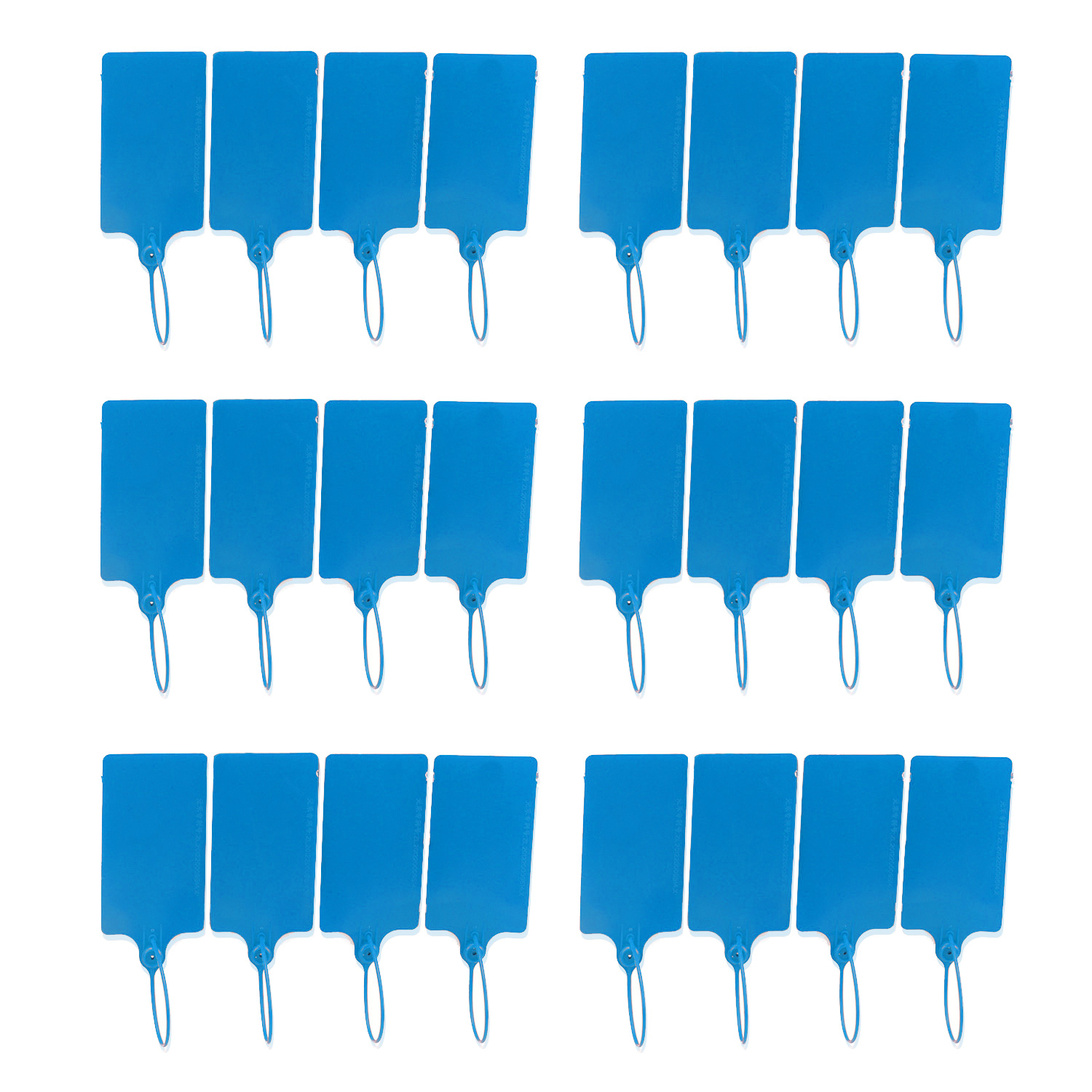 24 PCS/LOT Large Size Plastic Tags Blue Ribbon 57x100mm Double-locked Nylon Labeling  Tags Luggage