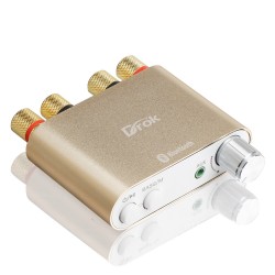 Bluetooth 4.0 Audio Amplifier HiFi 100W 2 channel Digital Amplifier 50W × 2 DIY Stereo Audio Receiver + UK Plug Power Supply + Signal Cable