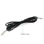 5 PCS/LOT 1 Meter Waterproof Temperature Sensor Probe, Stainless Steel 10k 3950 NTC Thermistor Probe for Air Conditioners/Thermostat/Car etc