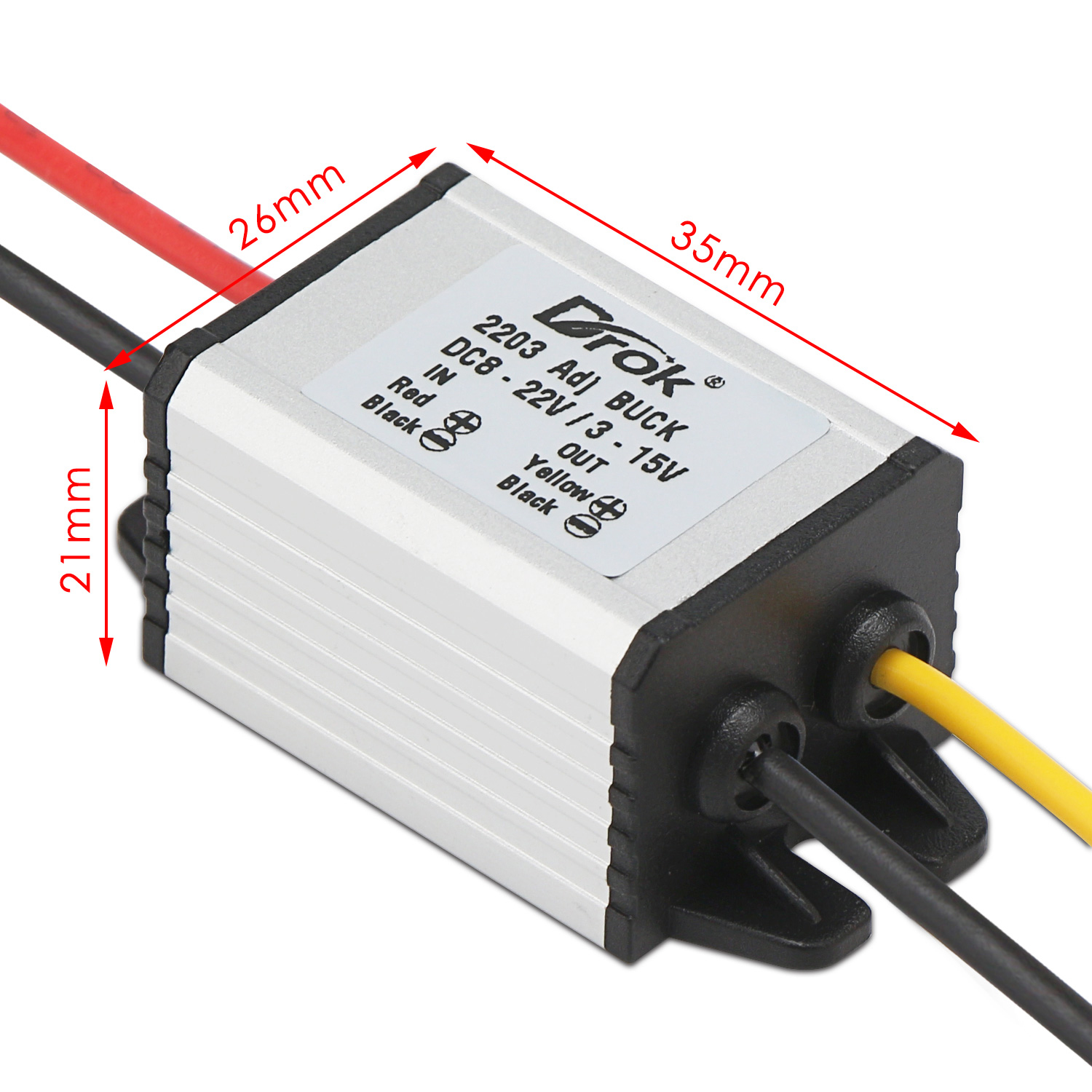 DC Buck Converter 12V-140V To 0.5V-125V – 2000W CVCC Adjustable Step-Down Module With LCD Display & Presets