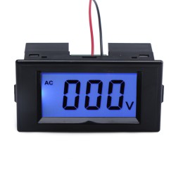 Black Asixxsix Digital AC Voltmeter Panel AC Voltage Frequency Meter Generator Digital Voltmeter Frequency Meter Voltage Frequency Meter for Voltage Tester