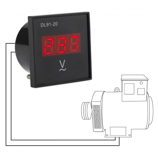 Digital Voltmeter Panel Meter, Digital Meter AC 80~300V Voltmeter Red Led Display Voltage Meter AC 110V 220V Volt Meter/Panel Meter_Red 