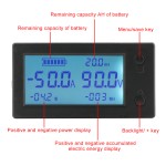 LCD Digital Coulometer, Digital Meter DC 0~300V 200A/999AH/999KW/999KWH Coulometer Precision Battery Tester for Lead-acid/Lithium batteries etc