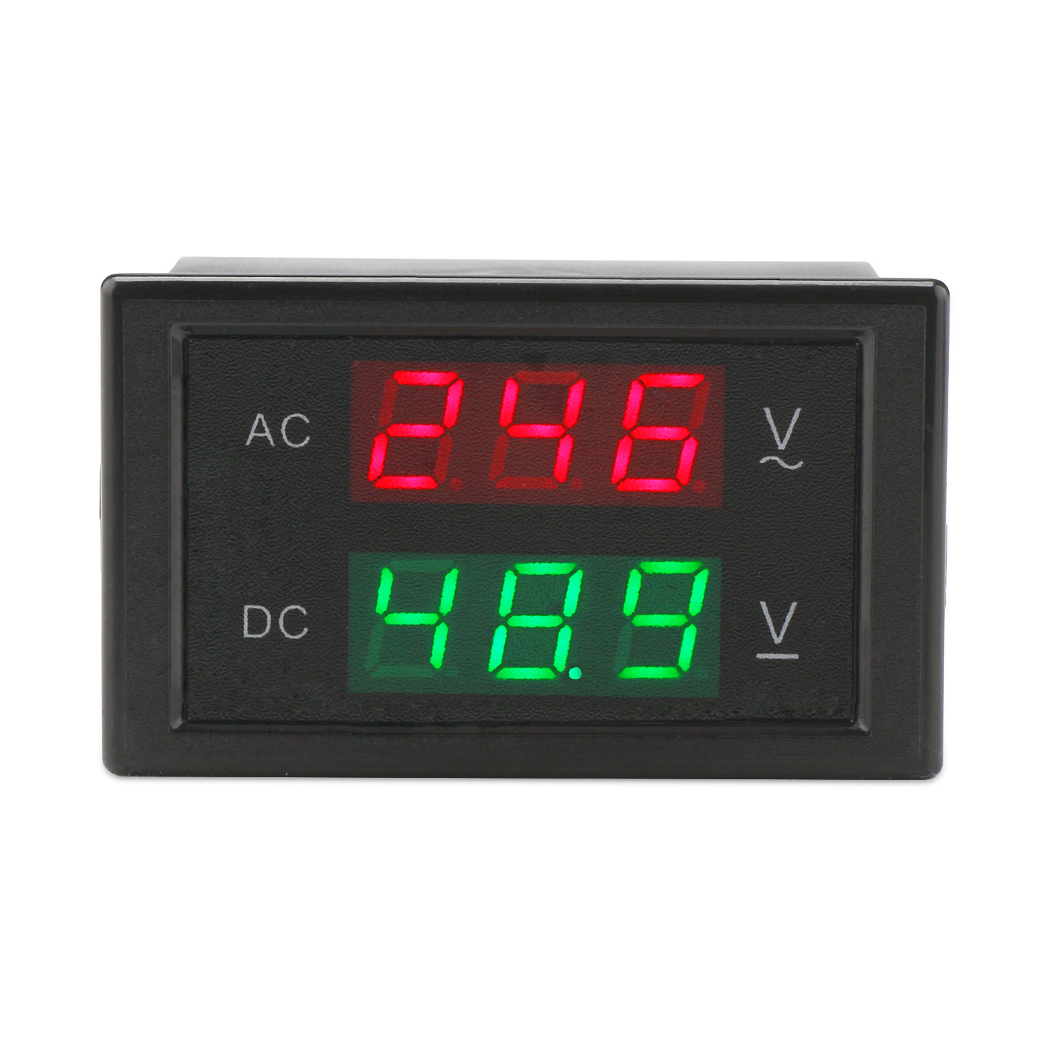 DC 0-99.9V LED Panel Digital Voltmeter w/ Alarm Indicator  Green 3 way