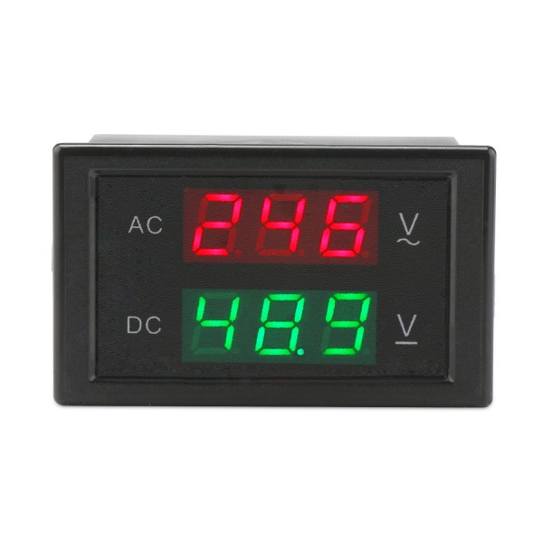 AC/DC Digital Voltmeter, Dual LED Display Voltage Monitor Meter AC 110V 80-150V Volt meter DC 0-99.9V Volt Tester Panel