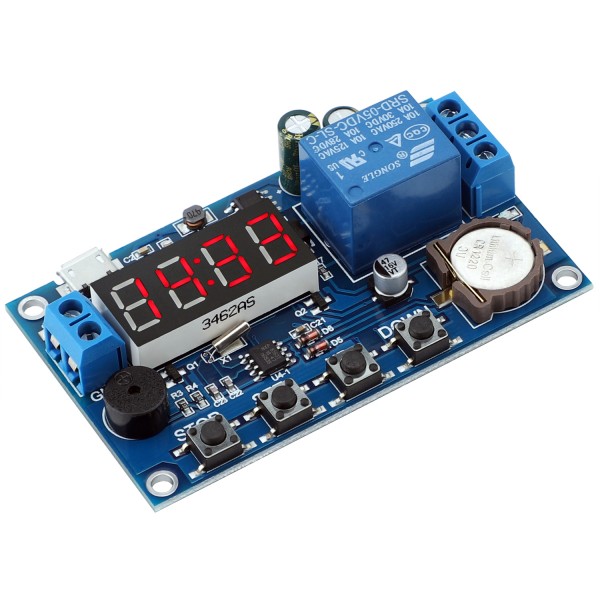 Time Relay Module 5.0V~60V Real Timer Relay Control Switch 24 Hour Timing Control Clock Synchronization Time Control Delay Module