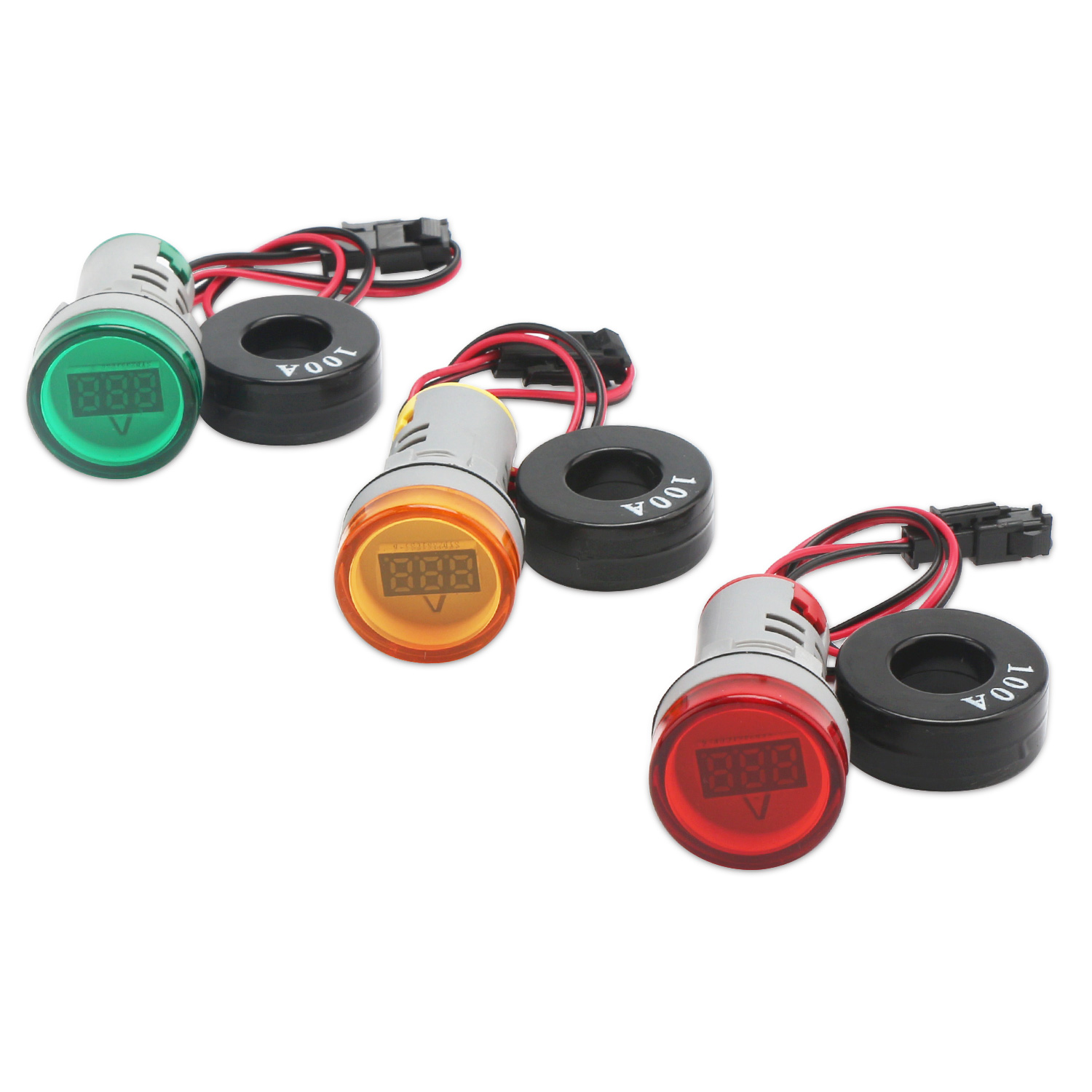 leksikon konkurrenter reparere Mini AC 100A LED Indicator Light, 3 PCS/LOT Ammeter/Indicator light AC 220V  0.02W