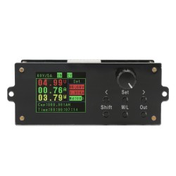 DC Buck Regulator DC 60v 48v 24v 12v 9v to 5v Constant Voltage Constant Current Power Supply Converter Board with Cooling Fan and LCD Display 