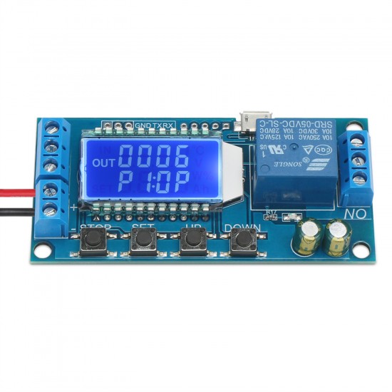 DC5V Time Delay Relay Module Power off Trigger Cycle Timer Circuit Switch w// LCD