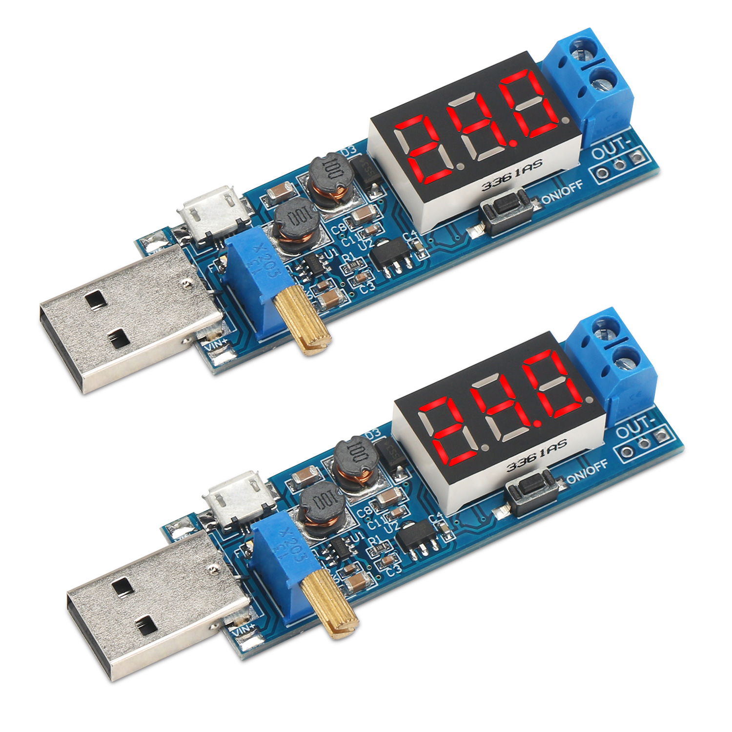 USB uttak MINI 12V/24V - USB 1A 5V - Ladere & omformere 
