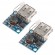 USB Mobile Power Supply Board, 2pcs Mini DC-DC Step Up Converter 3V to 5V 2A Boost Voltage Regulator Module with Battery Indicator for Tablet PC Phone Charging 
