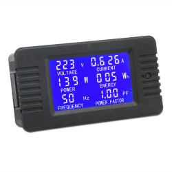 Digital AC Multimeter AC 80～260V 10A Current Vol Amp Power Energy Frequency Factor LCD Multimeter 110V 220V  Detector 