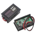 Digital Micro Car USB Voltmeter 2pcs Dual USB Port Power Drive Voltmeter 5V 2A LED Dual Display Battery Power Level Voltage Detector Monitor Tester Meter for Vehicle Automobile 
