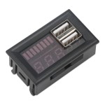 Digital Micro Car USB Voltmeter 2pcs Dual USB Port Power Drive Voltmeter 5V 2A LED Dual Display Battery Power Level Voltage Detector Monitor Tester Meter for Vehicle Automobile 