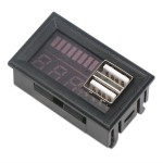 Digital Micro Car USB Voltmeter 2pcs Dual USB Port Power Drive Voltmeter 5V 2A LED Dual Display Battery Power Level Voltage Detector Monitor Tester Meter for Vehicle Automobile 