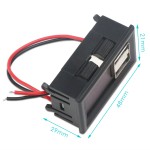 Digital Micro Car USB Voltmeter 2pcs Dual USB Port Power Drive Voltmeter 5V 2A LED Dual Display Battery Power Level Voltage Detector Monitor Tester Meter for Vehicle Automobile 