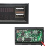 Digital Micro Car USB Voltmeter 2pcs Dual USB Port Power Drive Voltmeter 5V 2A LED Dual Display Battery Power Level Voltage Detector Monitor Tester Meter for Vehicle Automobile 