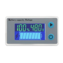 48V Lead-acid Tester Capacity Indicator Module Battery Level/Voltage Temperature/Monitor Battery/Capacity Meter/Voltmeter Thermometer
