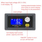 Electronic Load Tester DC5.0~30.0V to 1.5-25.0V 5A 35W Adjustable Load Battery Discharge Capacity Tester with Cooling Fan