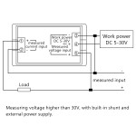  Digital Voltmeter Ammeter DC 0~199.9V 10A Digital Multimeter Gauge Panel Meter DC 12V 24V Voltage Current Meter Tester
