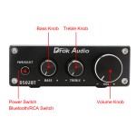  2.0 Channel Amplifier 50Wx2 Bluetooth DC 12-24V BT Class D Stereo Amplifier Control Knob and 24V Power Adapter