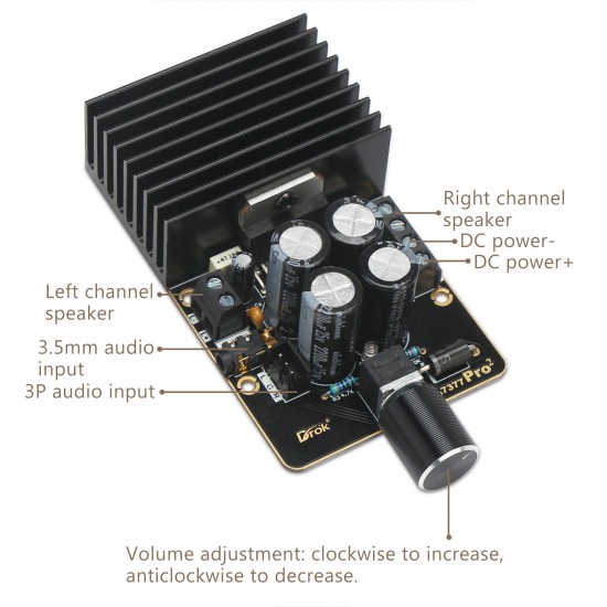Power Amplifier Module 35W+35W Class AB Digital Audio Stereo Amp Board DC 9~18V 2.0 Dual Channel Amplifier
