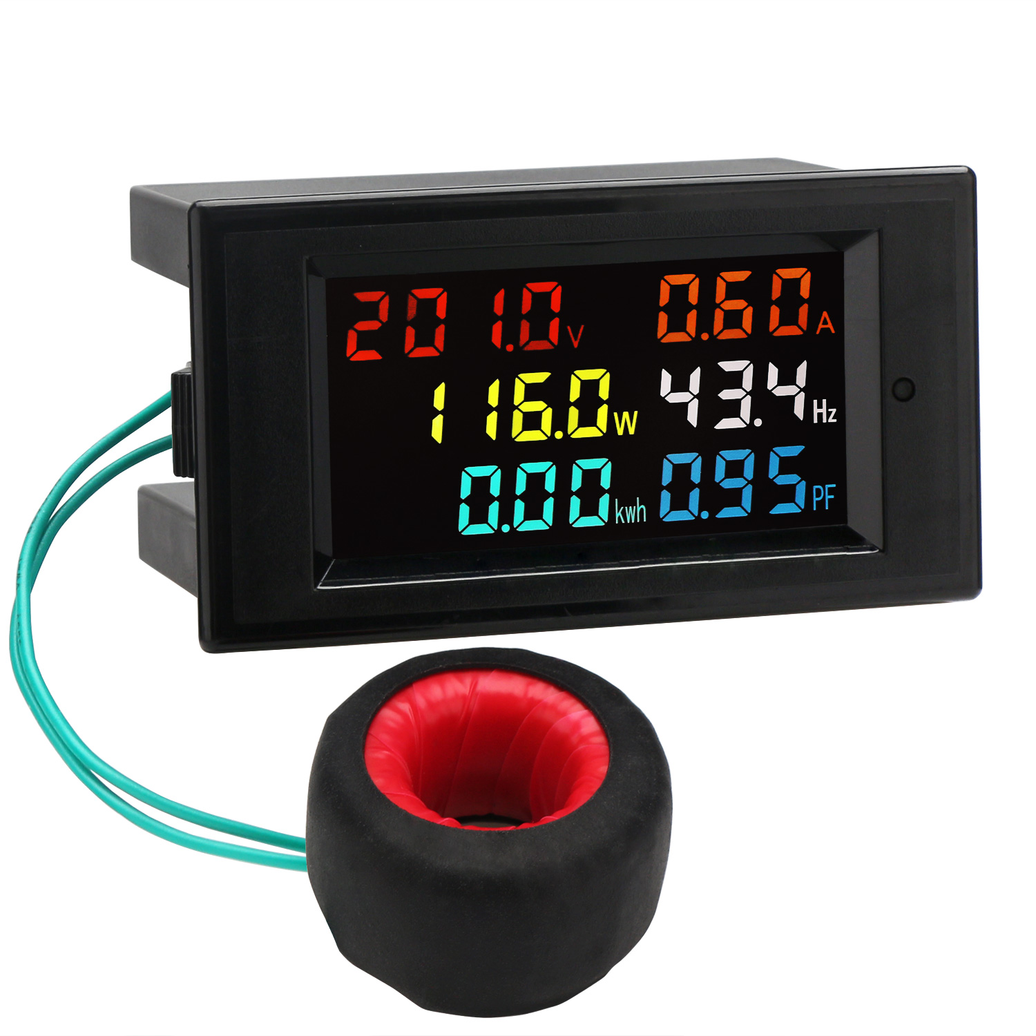 100A AC LCD Display Volt Ammeter Energy Power Voltage Meter Monitor Voltmeter US
