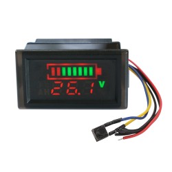 Digital Battery Volt Meter DC 24V 36V 48V Lead-acid Battery Capacity Monitor with LED Color Display Voltage Battery Indicator for Electric Vehicle