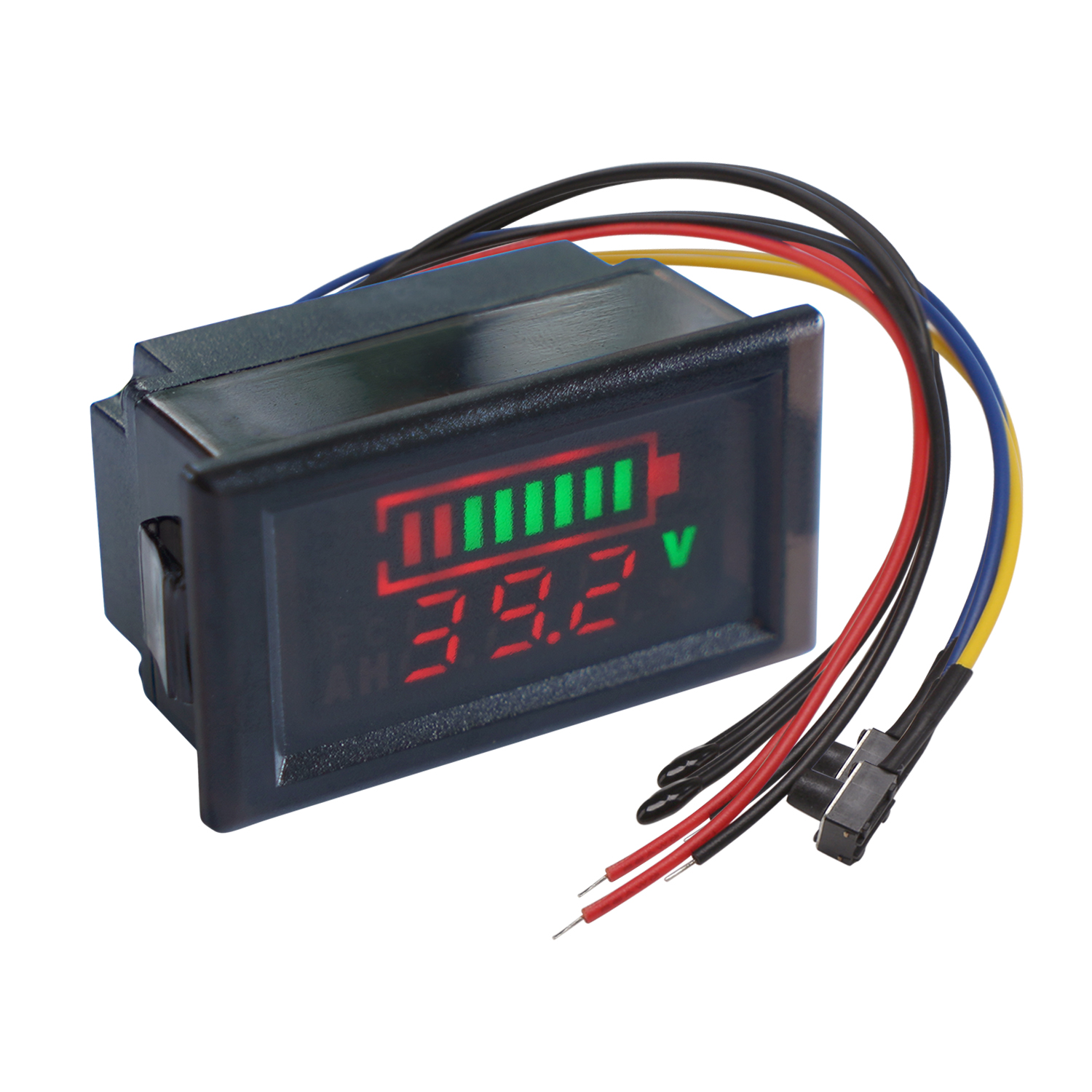 12V 24V 36V 48V LCD Display Voltmeter Gauge & Car Lead-Acid Lithium Battery 