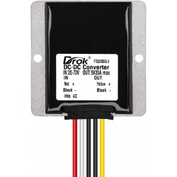 Step Down Voltage Regulator, DROK 20V-72V to 5V 20A Car Acc DC-DC Buck Converter 24V 36V 48V 60 Volt 100W Automotive Adaptive Cruise Control Waterproof Step-Down Volt Transformer Power Supply Module