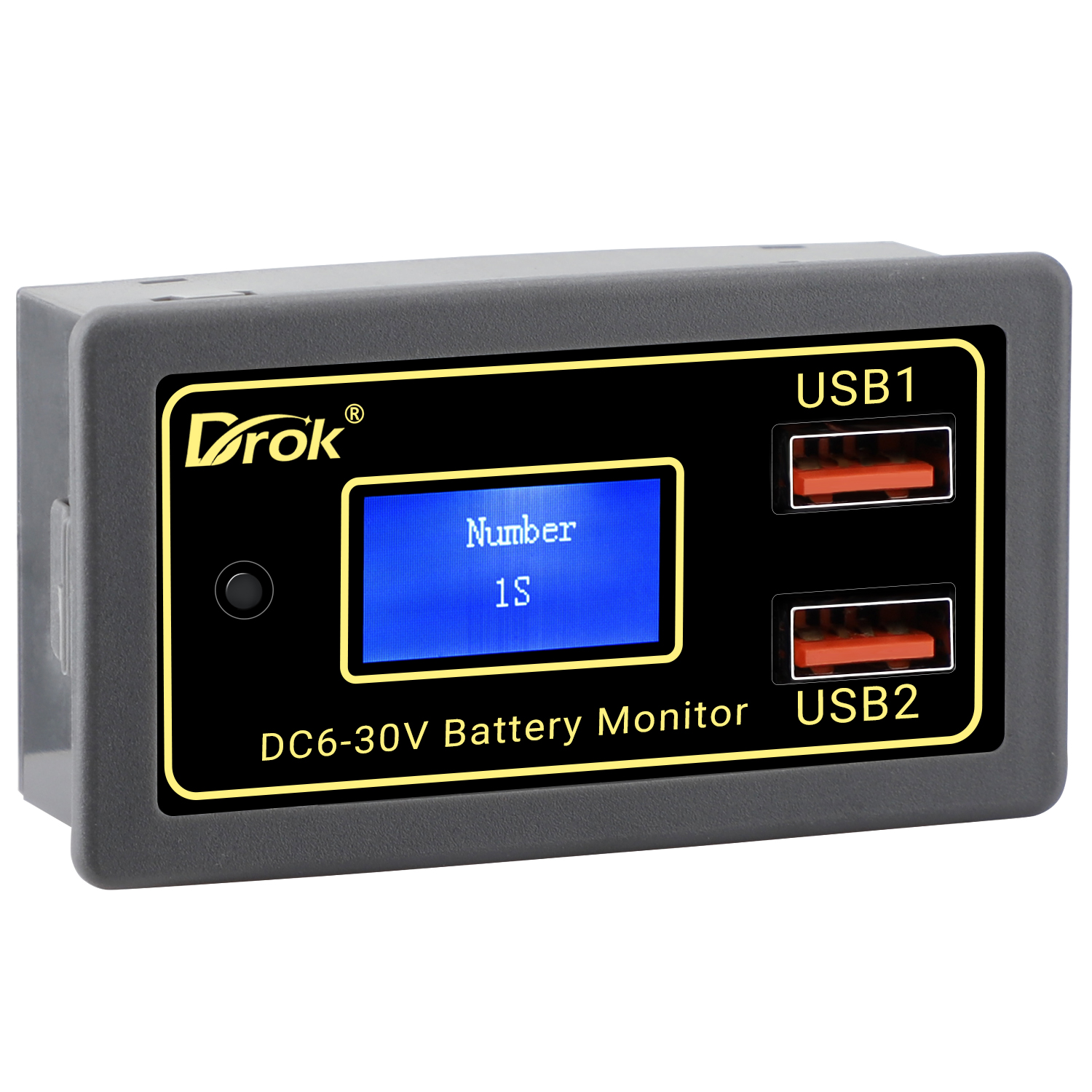 LED Digital Display Voltmeter Battery Panel Meter With USB Output 