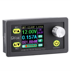 Digital Panel Meter Multifunctional Buck Converter DC 6V-55V to DC 0-50V 5A 250W Current Volt Power Energy Current Watt Meter