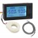  DC 0-300V 200A Battery Monitor Coulombmeter STN LCD Display Current Voltage Energy Capacity Ammeter Voltmeter Multimeter  with Hall Sensor, 2.5m Shielded Wire