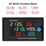  AC Digital Multimeter Voltmeter Ammeter 40-300V  100A  Panel Meter 110V/220V Voltage Current Power Factor Frequency Electric Energy Monitor