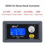 DROK Buck Boost Converter, DC 6-30V to 0-36V 6.1A 216W 6V 9V 12V 24V 36V CC CV Buck Boost Module, DC Regulated Power Supply, Stepdown Stepup Adjustable Voltage Regulator for Solar Panel DROK Buck Boost Converter, DC 6-30V to 0-36V 6.1A 216W 6V 9V 12V 24V 36V CC CV Buck Boost Module, DC Regulated Power Supply, Stepdown Stepup Adjustable Voltage Regulator for Solar Panel