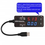 USB C Multifunctional Electrical Tester Capacity Voltage Current Power Meter Detector Reader with Dual USB Ports
