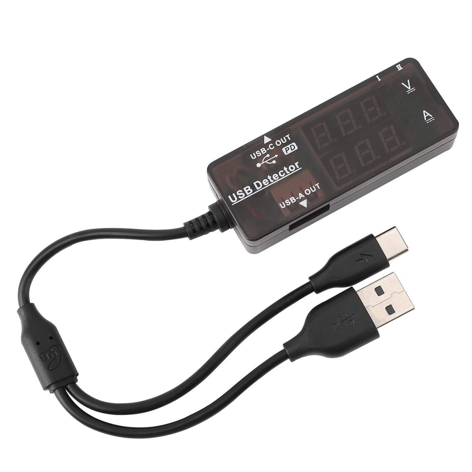 2IN1 Digital USB C Tester Current Voltage Meter Charger Voltmeter Power Detector 
