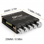 DROK 50W*2+100W Amplifier, Blue-Tooth 2.1 Channels HiFi Power Amplifier Board for 2-8Ω 200W Subwoofer Bass Speakers with 3.5mm Port Capable for USB Sound Card