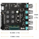 DROK 50W*2+100W Amplifier, Blue-Tooth 2.1 Channels HiFi Power Amplifier Board for 2-8Ω 200W Subwoofer Bass Speakers with 3.5mm Port Capable for USB Sound Card