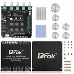 DROK 50W*2+100W Amplifier, Blue-Tooth 2.1 Channels HiFi Power Amplifier Board for 2-8Ω 200W Subwoofer Bass Speakers with 3.5mm Port Capable for USB Sound Card