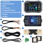 0-120V 400A DC Voltmeter Coulometer Charge-Discharge Multi Tester,  Battery Monitor with LCD Screen, Measuring Volt Amp Temp Power Capacity Timing Monitor for RV, Boat, E-Bike