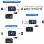 0-120V 400A DC Voltmeter Coulometer Charge-Discharge Multi Tester,  Battery Monitor with LCD Screen, Measuring Volt Amp Temp Power Capacity Timing Monitor for RV, Boat, E-Bike