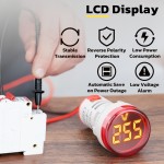 DROK AC 500V Voltage Meter, 3pcs AC 60-500V 110v 220v Voltage Monitor Digital Larger LED Screen Voltmeter Volt Detetor Green Red Yellow Signal Indicator Light Panel