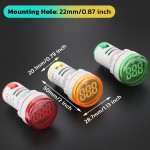 DROK AC 500V Voltage Meter, 3pcs AC 60-500V 110v 220v Voltage Monitor Digital Larger LED Screen Voltmeter Volt Detetor Green Red Yellow Signal Indicator Light Panel