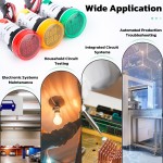 DROK AC Volt Amp Meter, 3pcs AC 60-500V 100A Voltage Current Monitor Digital LED Display Voltmeter 110v 220v Volt Detetor Green Red Yellow Signal Indicator Light Panel