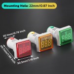 DROK AC 500V Voltage Tester, 3pcs AC 60-500V 110v 220v Voltage Monitor Digital Larger LED Screen Voltmeter Volt Detetor Green Red Yellow Signal Indicator Light Panel