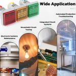 DROK AC 500V Voltage Tester, 3pcs AC 60-500V 110v 220v Voltage Monitor Digital Larger LED Screen Voltmeter Volt Detetor Green Red Yellow Signal Indicator Light Panel