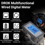 DROK Battery Monitor 12V 48V, Energy Efficient RV Solar Power Meter Current Capacity Multifunctional LCD Display DC Amp Meter Volt Meter 8-120V 300A with 3m Cable, for Marine Car Lithium Battery DROK Battery Monitor 12V 48V, Energy Efficient RV Solar Power Meter Current Capacity Multifunctional LCD Display DC Amp Meter Volt Meter 8-120V 300A with 3m Cable, for Marine Car Lithium Battery