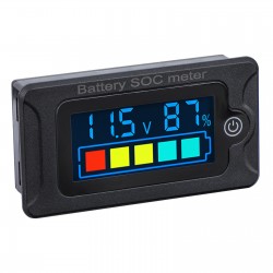 DROK Battery Meter 12V 24v 48v, 8-100V Marine RV Battery Capacity Volt Monitor, Voltage Indicator Gauge for Ternary Polymer Lithium Battery